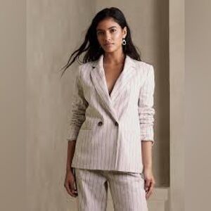 NWT ✨ Banana Republic Linen-Blend Double Breasted Blazer